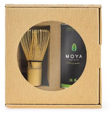 ZESTAW HERBATA ZIELONA MATCHA CODZIENNA JAPOŃSKA BIO 30 g & MIOTEŁKA BAMBUSOWA CHASEN - MOYA MATCHA