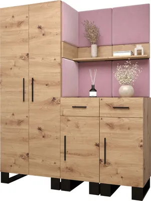 Produktbild von Garderobe ARTIN Set 7 mit gepolsterten Paneelen Industrial Design
