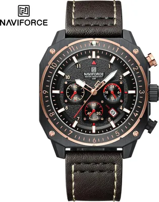 Produktbild von Uhr NAVIFORCE SQ-38606 - Schwarz/Braun Herren Uhr KP38606