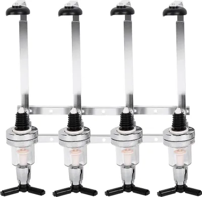 Produktbild von Bar Zubehör, 4 Flaschen Rotierender Wandhalter, Flaschenständer für Spirituosen, Dispenser Rack