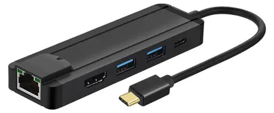 Zdjęcie produktu dla Koncentrator USB-C INF – HDMI, USB, USB-C, Ethernet