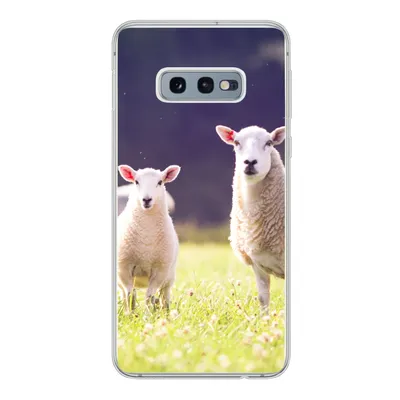 Produktbild von MuchoWow® Handyhülle Schutzhülle Hülle für Samsung Galaxy S10e Schaf - Lamm - Blumen Silikon Softcase Handy Hülle - Handy