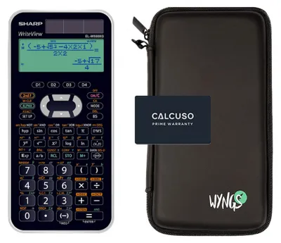 Produktbild von Sharp EL-W550XG inkl. WYNGS Schutztasche Schwarz - Wissenschaftlicher Taschenrechner - Basic Set
