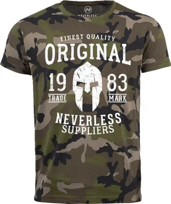 Produktbild von Neverless® Cooles Herren T-Shirt Original Gladiator Camouflage Camo-Shirt Tarnmuster camo XXL