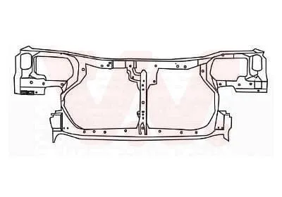 Produktbild von VAN WEZEL 3319668 Schlossträger Frontmaske für NISSAN ALMERA II Hatchback (N16) Vorne Frontverkleidung