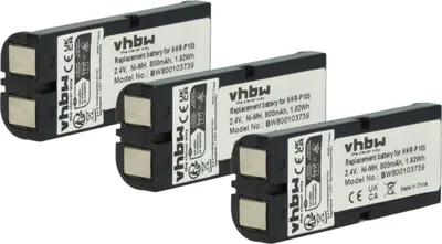 Produktbild von vhbw 3x Akku kompatibel mit Panasonic KX-243, KX2431, KX-2431, KX2432, KX2422, KX-2422, KX243 schnurlos Festnetz Telefon (800 mAh, 2,4 V, NiMH)
