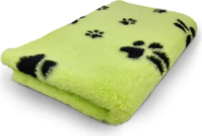 Produktbild von Vet Bed Hundebett lemongrün mit schwarzen Pfoten