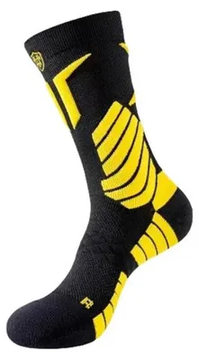 Image de Chaussettes de Basket Compressives Mi-Mollet | Semelle Ant...|Noir 36–44 EU