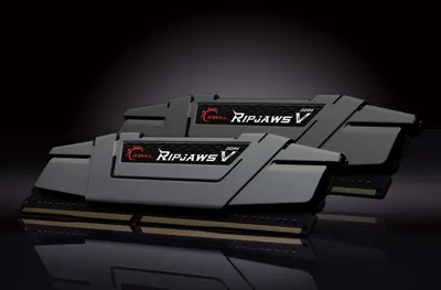 Produktbild von DIMM 16 GB DDR4-3200 (2x 8 GB) Dual-Kit (grau, F4-3200C16D-16GVGB, Ripjaws V, INTEL XMP)