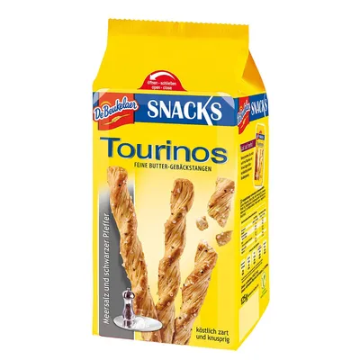 Produktbild von DeBeukelaer Tourinos Meersalz schwarzer Pfeffer Gebäckstangen 125g