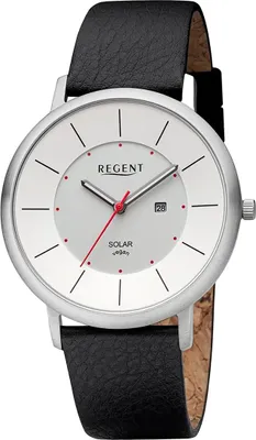 Produktbild von Regent Herren Uhr Armbanduhr Quarz schwarz Armband aus Apfelschale D2URBA722