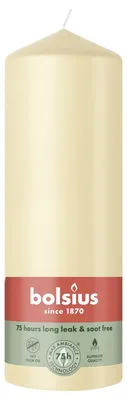 Productafbeelding van Bolsius stompkaars, beige, 20 cm diameter, 6,8 cm