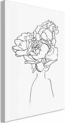 Produktbild von Vlies Leinwandbild - Above the Flowers (1 Part) Vertical 40x60 cm Menschen h-A-0201-b-a