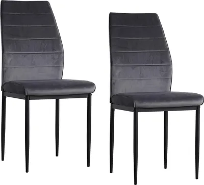 Produktbild von Polsterstuhl Madison Samt Grau B 43,5 x H 96 x T 57 cm Sitzhöhe 49 cm