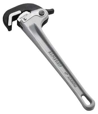 Image de Clé à tuyaux - Clé pour tubes - Clé à molettes pour tuyaux - Outil de plomberie - Clé d'installation - Aluminium - 35,5 cm (14 pouces)