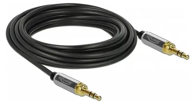 Produktbild von DeLOCK 85787, 3.5mm, Männlich, 3.5mm, Männlich, 3 m, Schwarz, Grau