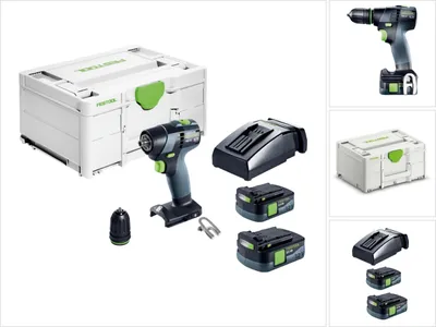 Obrázek produktu pro Akumulátorový vrtací šroubovák Festool TXS 12 2,5-Plus 12 V 30 Nm bez kartáčů ( 576873 ) + 2x akumulátor 2,5 Ah + nabíječka + systainer