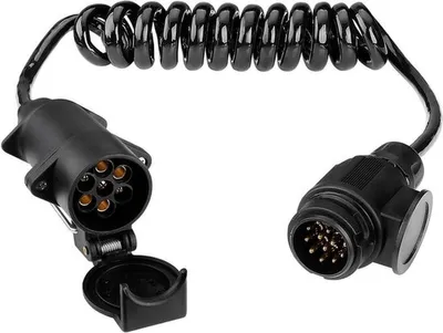 Trailer Adapter Kabel 13-polig auf 7-polig Anschluss für Wohnwagen und Wohnmobile, 2 m, Geeignet für Autos und Camper