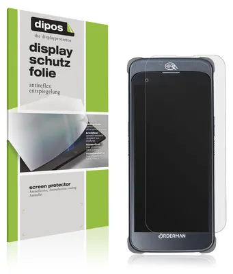 A product package for screen protectors is shown next to a smartphone with a screen protector applied.