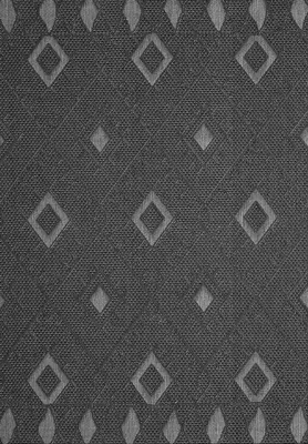 Produktbild von In- und Outdoor Flachgewebe Terrassen & Balkon Küche Teppich Rauten Boho Grau, Maße:120x160 cm