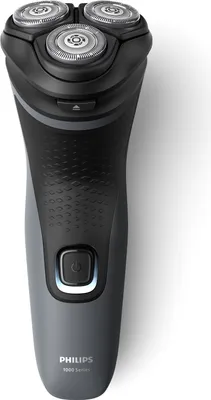 Obrázok produktu pre Philips SHAVER 1000 S1142/00, Rotačný holiaci strojček, Čierna, Šedá, PowerCut blade system; 27 self-sharpening blades; 55.000 cuts/minute, Replace every 2 yrs with SH30, 2 rok / roky, Batérie