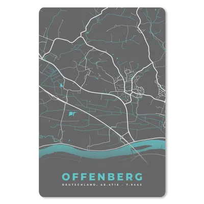 Produktbild von MuchoWow® Mauspad Mousepad Stadtplan - Offenberg - Deutschland - Karte 40x60 cm - Mousepads - Maus Mat - Pad - Mausunterlage - Schreibtisch Accesoire
