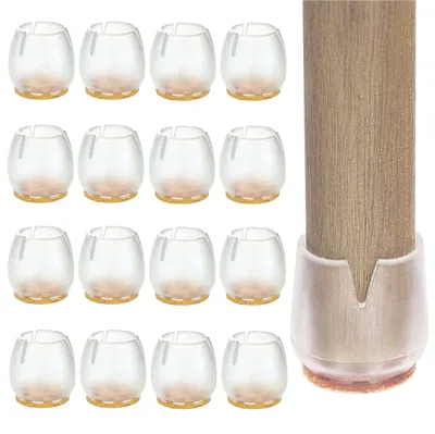 Produktbild von Möbelgleiter Stuhlgleiter Stuhlbeinkappen - Silikon - 12 bis 16 mm - 16 Stück
