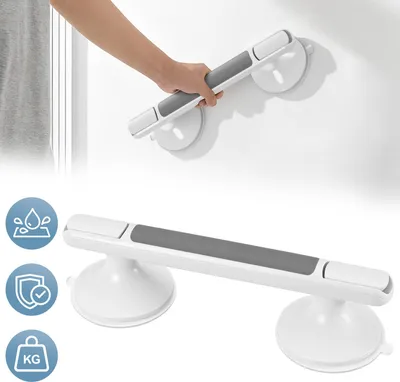 Produktbild von Izrielar Haltegriff Dusche, Mobile Dusche Griffstangen mit Saugnäpfen, Wannengriff ohne Bohrungen Duschgriff für Badezimmer, Kinder und Senioren