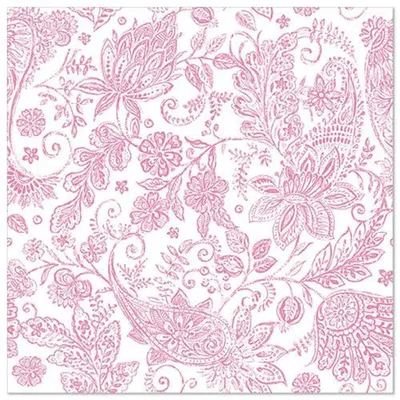 Produktbild von Servietten "ROYAL Collection" 1/4-Falz 40 cm x 40 cm fuchsia "Paisley"