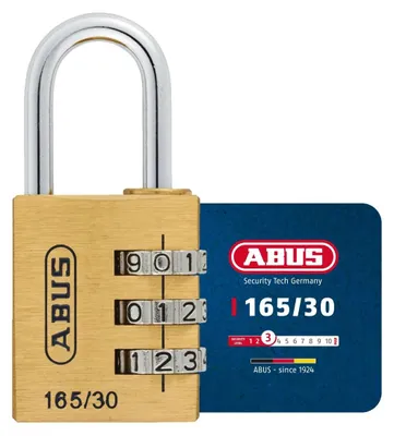Image de Cadenas à combinaison 165/30 - Laiton - Code à 3 chiffres