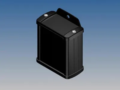 Produktbild von ALUMINIUMGEHUSE - SCHWARZ - 70 x 59.9 x 30.9 mm - mit Flansch