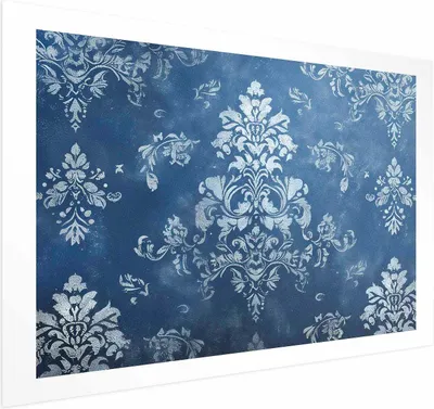 Produktbild von Posterpapier Poster - Retro Ornament in Worn Blues 42x29.7 cm Muster f-H-10009-ao-a
