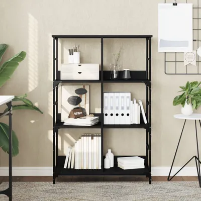 Obrázek produktu pro Maison Exclusive - Knihovna černá 78,5x33x117,5 cm dřevěný materiál