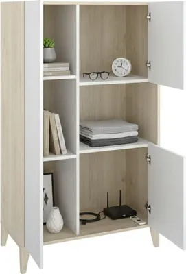 Produktbild von Cleburne – Anrichte, 43x81x138h cm Weiß, 4 Einlegeböden