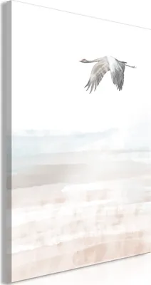 Produktbild von Italienischer Leinwand Leinwandbild - Crane's Flight (1 Part) Vertical 40x60 cm Tiere g-C-0397-b-a