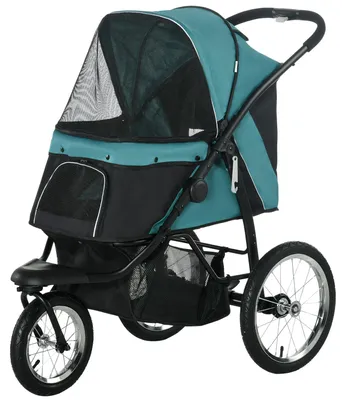 Immagine prodotto di Passeggino pieghevole per cani | Colore: Blu, Nero | Dimensioni: 58x111x107 cm