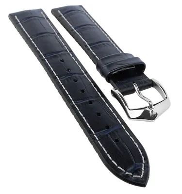 Produktbild von Hirsch George L Kalbsledershirt in Blau 22 mm Uhrenarmband