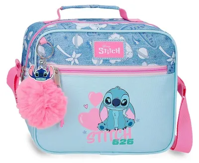 Productafbeelding van Joumma Disney Stitch hartvormige tas, aanpasbaar, met schouderbanden, 23 x 20 x 9 cm