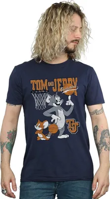 Obrázok produktu pre Tom a Jerry - Pánske tričko "Spinning Basketball" BI1029 (3XL) (námornícka modrá)