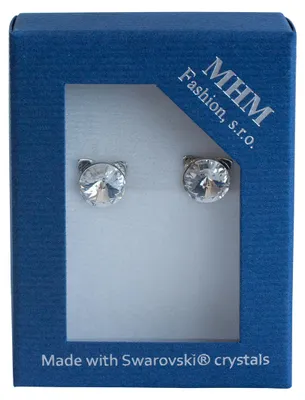 Productafbeelding van Oorbellen in de vorm van kattenoren, versierd met Swarovski-kristallen