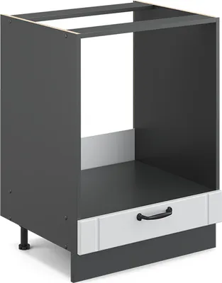 Produktbild von Vicco Herdumbauschrank Fame-Line, 60 cm ohne Arbeitsplatte, Weiß Landhaus/Anthrazit