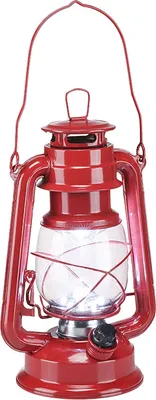 Produktbild von LED Sturmlaterne rot - 15 LED - Batterie Camping Laterne Garten Lampe Leuchte