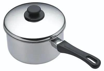 Produktbild von KitchenCraft Kochtopf mit Deckel of Edelstahl, 12 x 5,5 cm - 640 ml