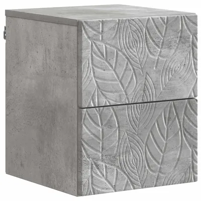 Produktbild von Wandmontierter Nachttisch Betongrau 34,5 x 33 x 40 cm