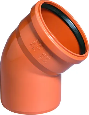 Obrázok produktu pre Koleno kanalizační PVC Osma KGB 87°, DN 250, oranžová