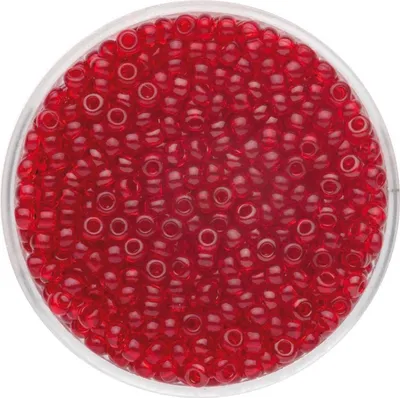 Produktbild von Glorex Rocailles Perlen 2,6 mm 17 g rot