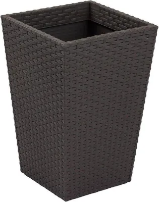 Produktbild von Kleiner Graphitgrauer Blumentopf mit quadratischem Boden 24 Liter