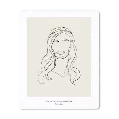 Produktbild von MuchoWow® Mauspad Mousepad Frauen - Zitate - Strichzeichnungen - Text 19x23 cm - Mousepads - Maus Mat - Pad - Mausunterlage - Mauspads - Spielen
