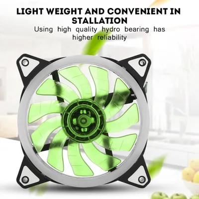 Zdjęcie produktu dla Wentylator LED do obudowy, wentylator 120 mm, wentylator 120 mm 12 V, wentylator 12 V DC, wentylator chłodzący