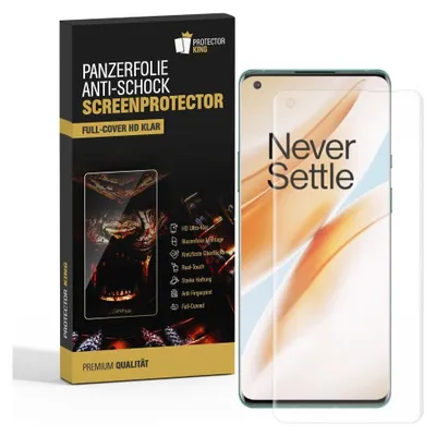 Produktbild von 2x Panzerfolie für OnePlus 8 Pro FULL COVER PET Displayschutz Displayfolie KLAR